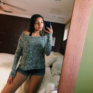 black, white, and gray stylish sweatshirt.